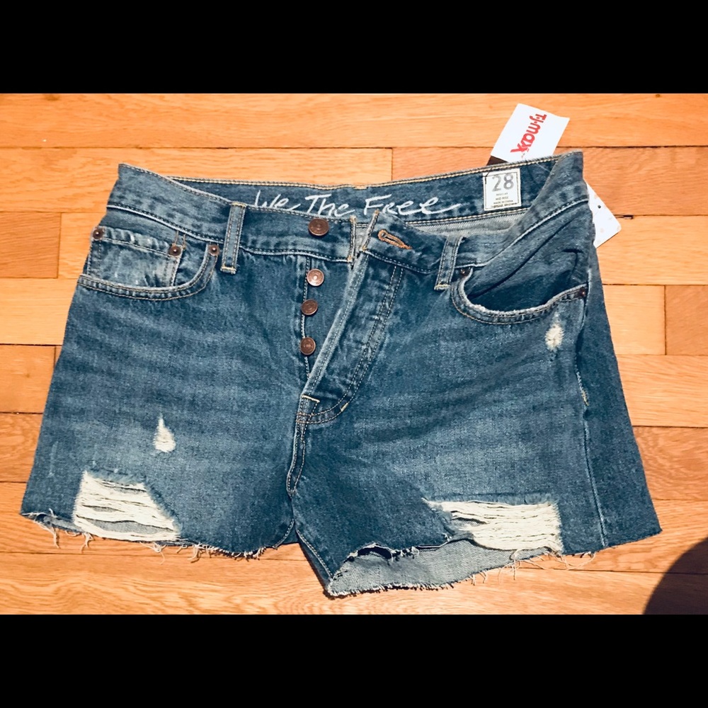 Free people jean shorts